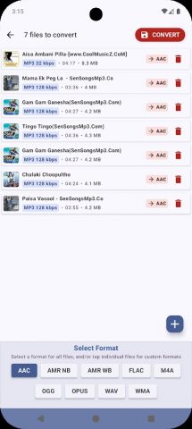 Аудио Конвертер MP3 WAV AAC — скриншот 3