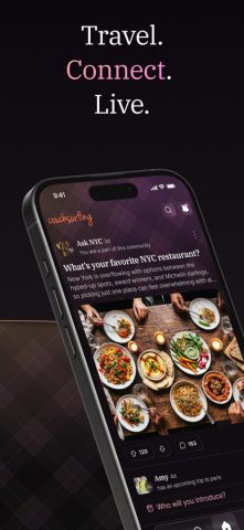 Couchsurfing Travel App — скриншот 1