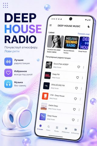 Deep House Radio — EDM Музыка — скриншот 1