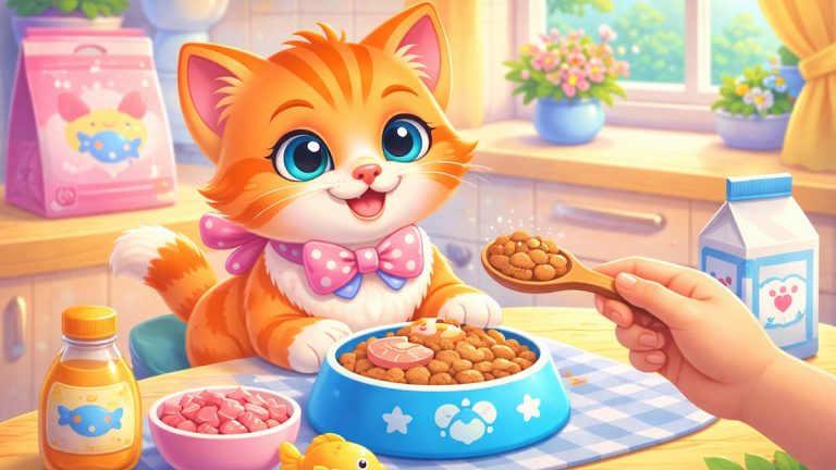 Игра уход за котом Meow — скриншот 2