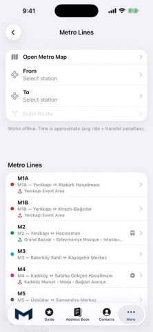 Istanbul Subway Map — скриншот 3