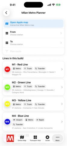 Milan Subway Map — скриншот 2