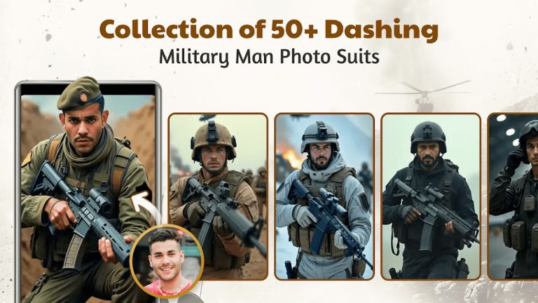 Military Man Photo Editor — скриншот 1