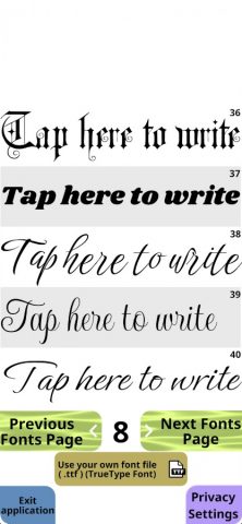 iFonts — Tattoo Lettering Art — скриншот 4