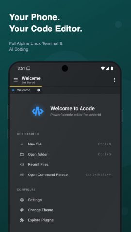 Acode — Terminal & AI Coding — скриншот 1