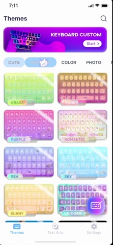 Обложка трейлера Neon LED Keyboard: Шрифты,Темы