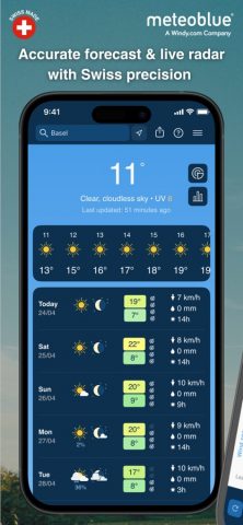 Погода и радар дождя meteoblue — скриншот 1