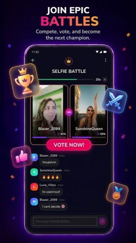 Snapwar — Meet, Chat & Play — скриншот 2
