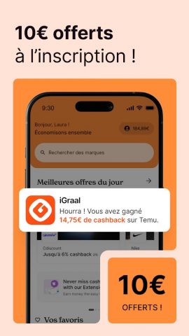iGraal-Cashback & Codes Promos — скриншот 5