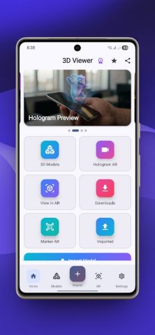 3D Viewer Pro — AR & Hologram — скриншот 3
