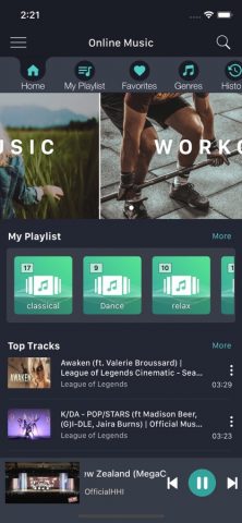 MusicOZ: плеер для музыки — скриншот 1