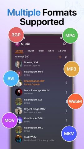Offline Music Player Play Song — скриншот 2