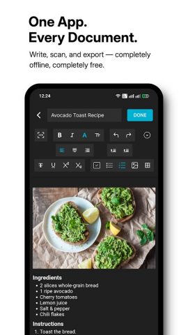 Wordpad Plus: Word Processor — скриншот 1